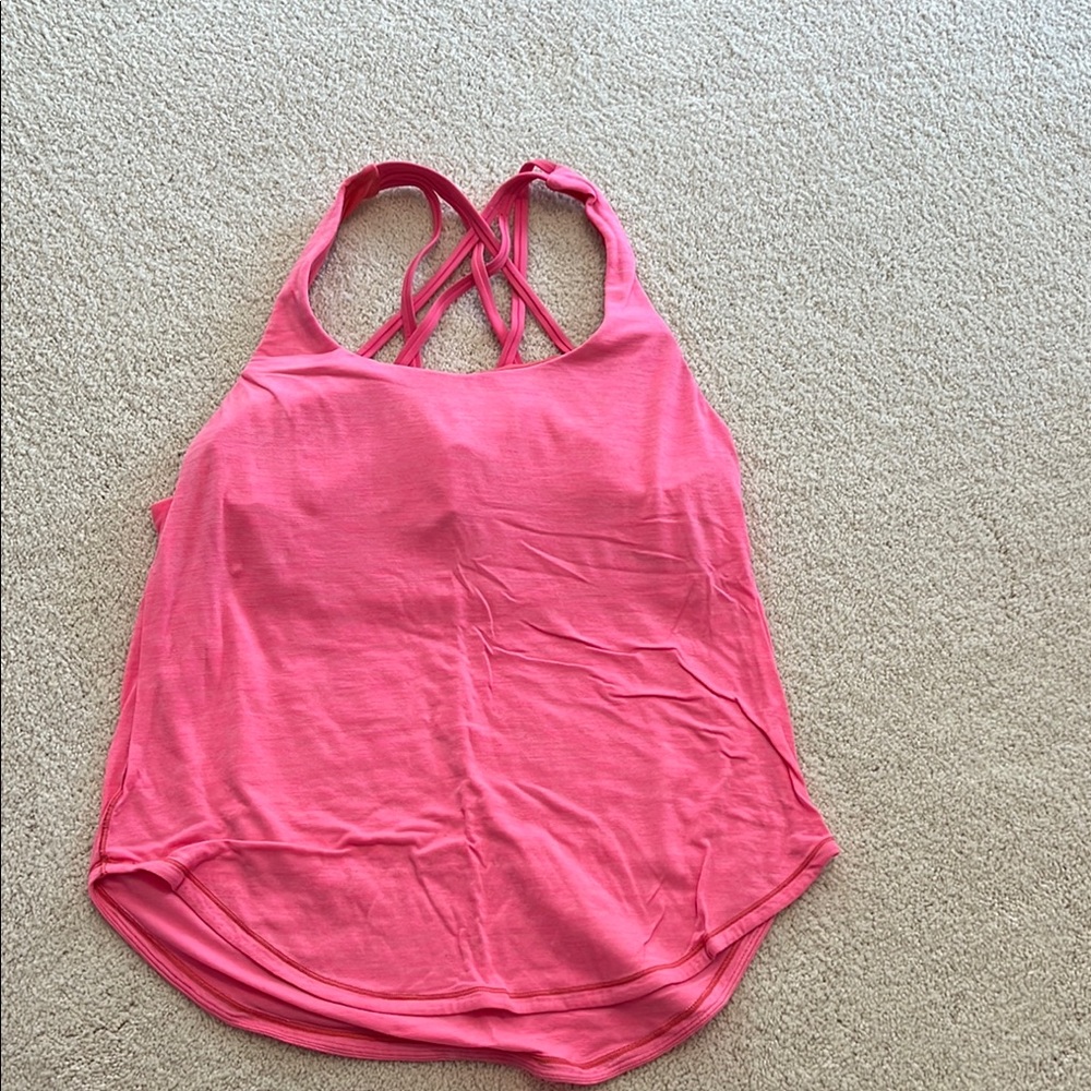 Lululemon Athletica Pink Backless Tank Top